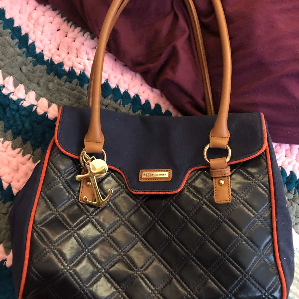 Genuine Tommy Hilfiger leather and material bag